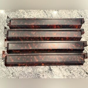 Tortoise Shell Patterned Mahjong 🀄️ Racks! Set of 4! Durable and Cute!! 🥰